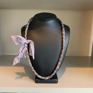 Chain and Ribbon Necklace